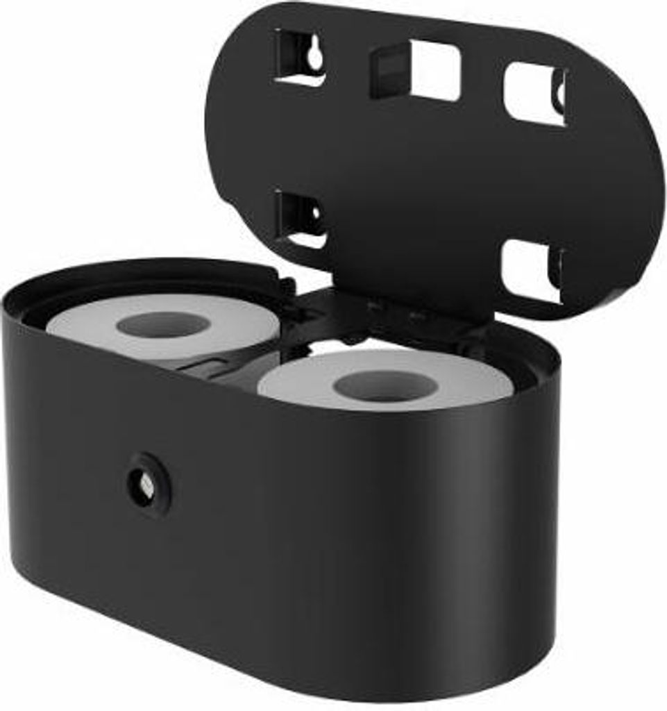 Björk eleganter Toilettenpapierhalter weiß schwarz wahlfreie RAL Classic Dan Dryer , Farbe:Schwarz