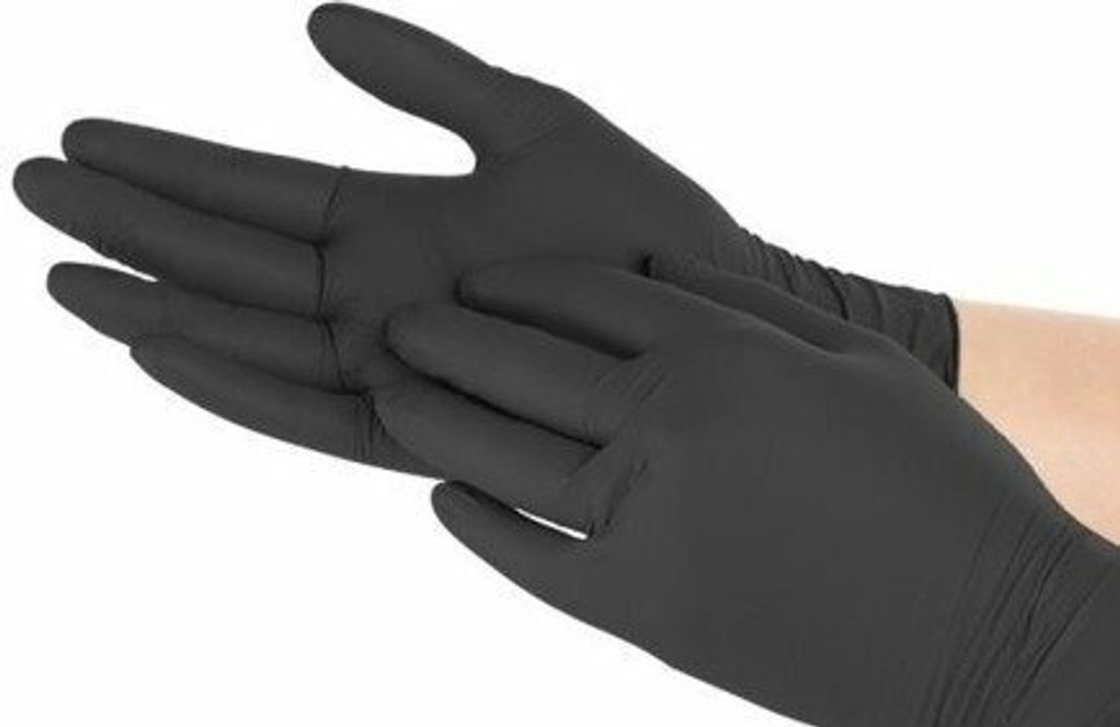 VIVA Puderfreie Nitrilhandschuhe, schwarz, Gr M, 100 Stk