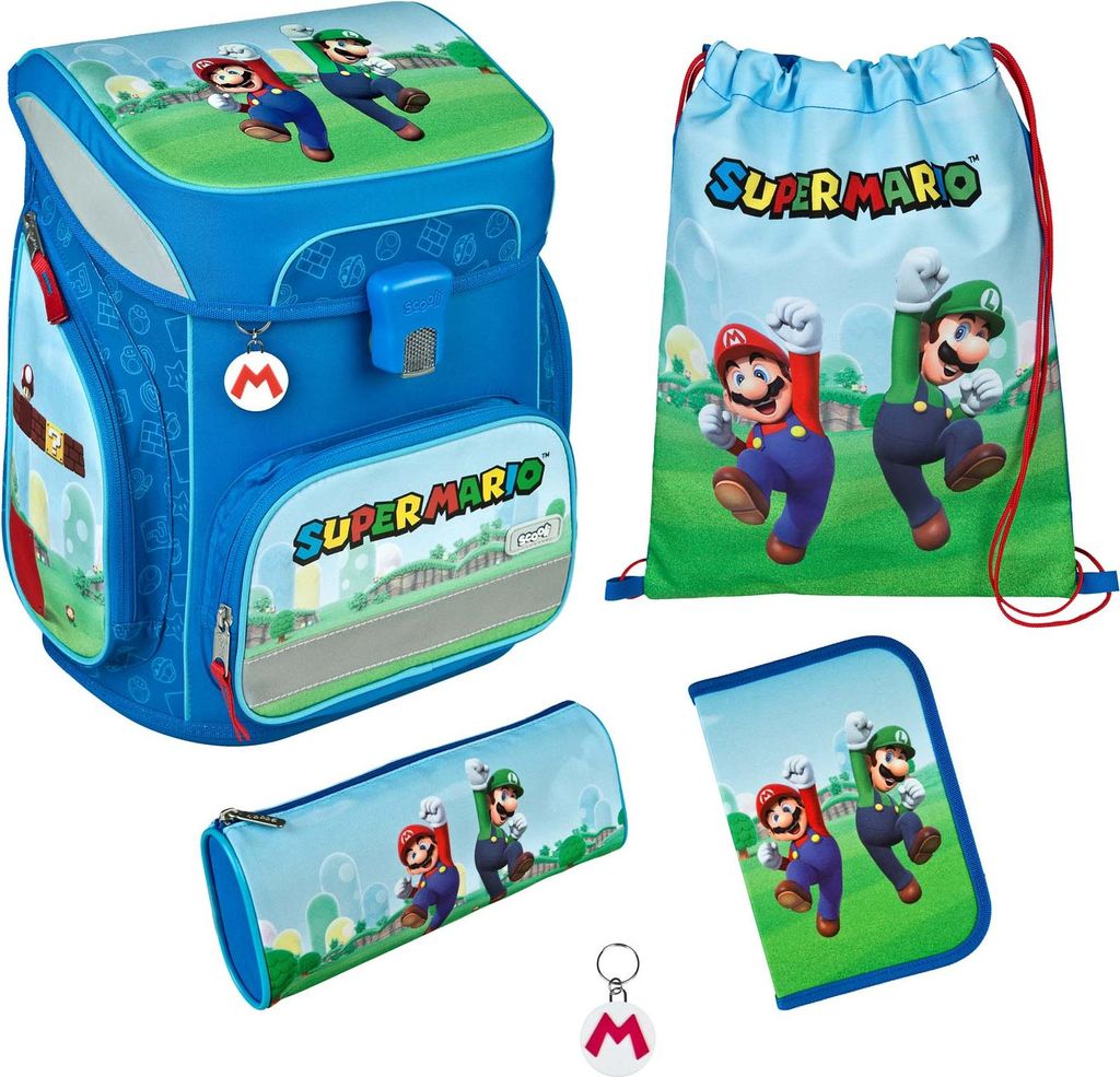 Super Mario - CLOU Schulranzen Set, 5-teilig Produktbild 