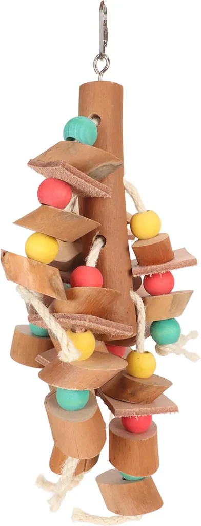 Gioco Colorato Pappagalli L - Blocchi e Fiocchi per Gabbia Felice