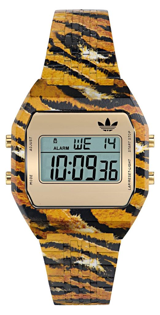Adidas Uni Uhr DIGITAL TWO Edelstahl schwarz-gold AOST26033 Produktbild 