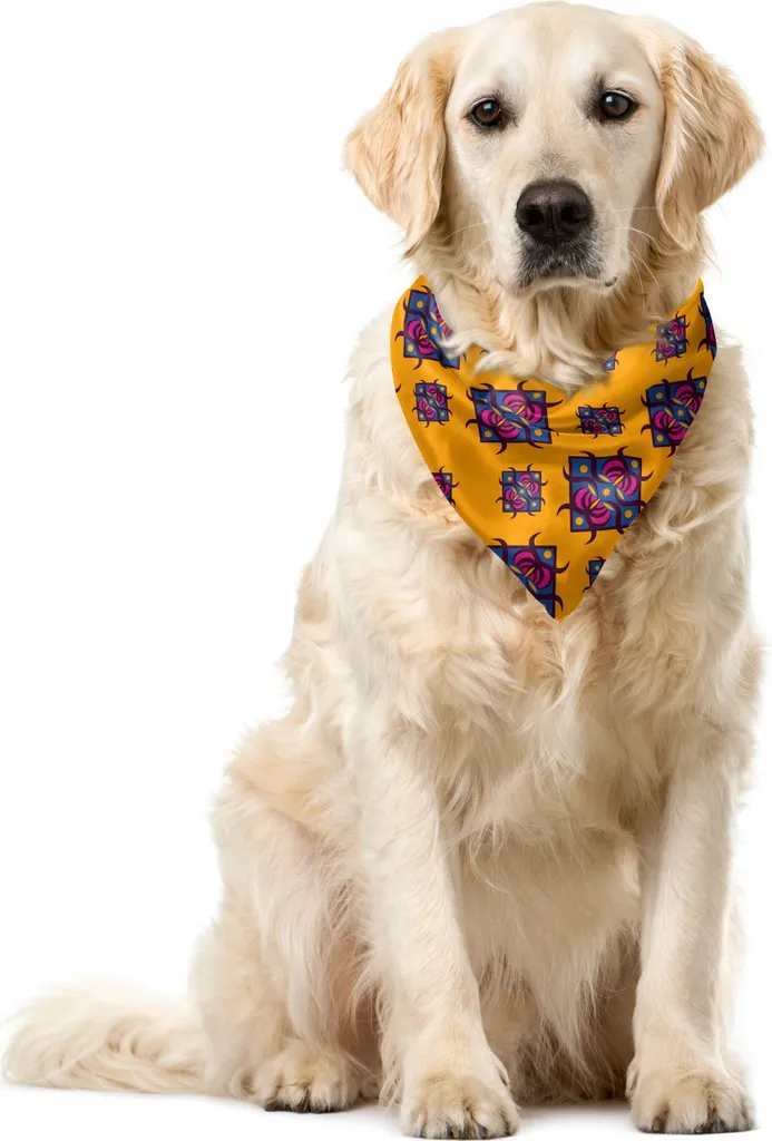 Bandana ABAKUHAUS Urban Style | Geometria Diamante Arancione 40x40