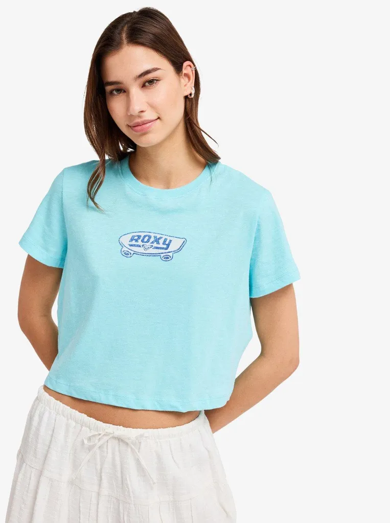 T-shirt Roxy Endless Weekends Tanager Turquoise - Taille S pour Femme