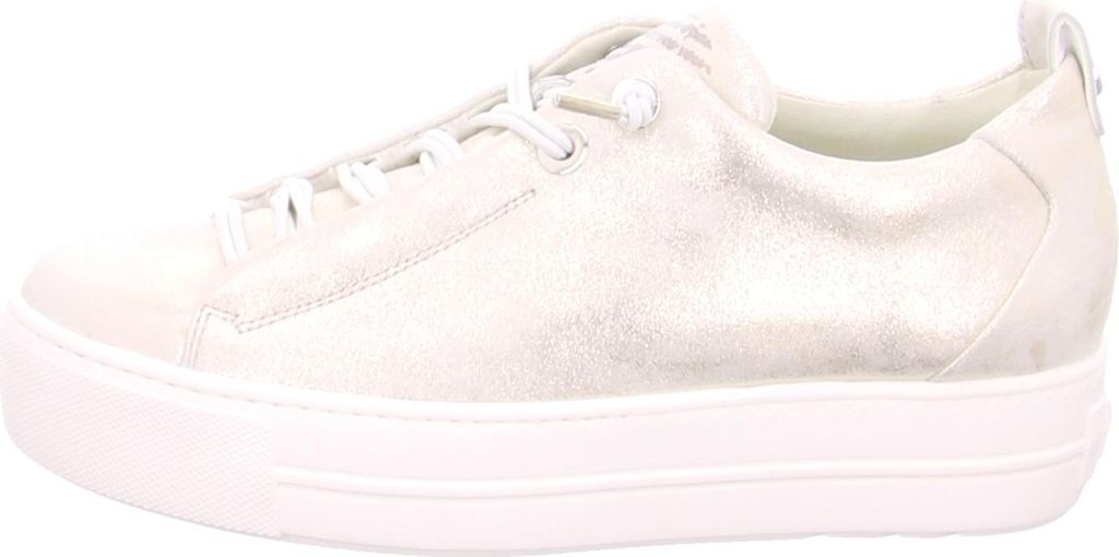 Paul Green Sneaker - Beige Metallic Glattleder Größe: 38 Normal