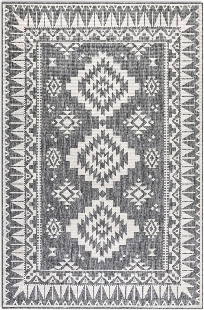 Tapis réversible Moderne Gemini Argent par Elle Decoration, 160x230 cm