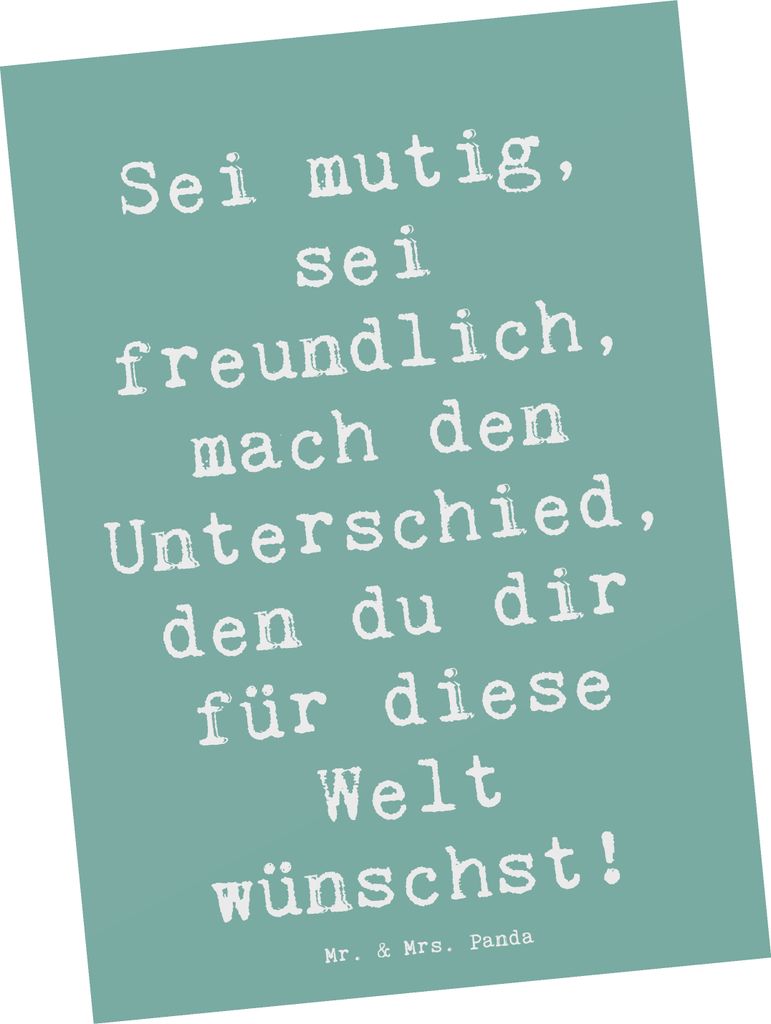 Mr. & Mrs. Panda Postkarte Spruch Freundlichkeiten Produktbild 