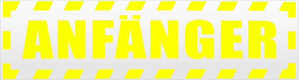 Kiwistar Anfänger gestreift Magnetschild Schild magnetisch - 30cm Neongelb - Magnetfolie für Auto PKW Kfz