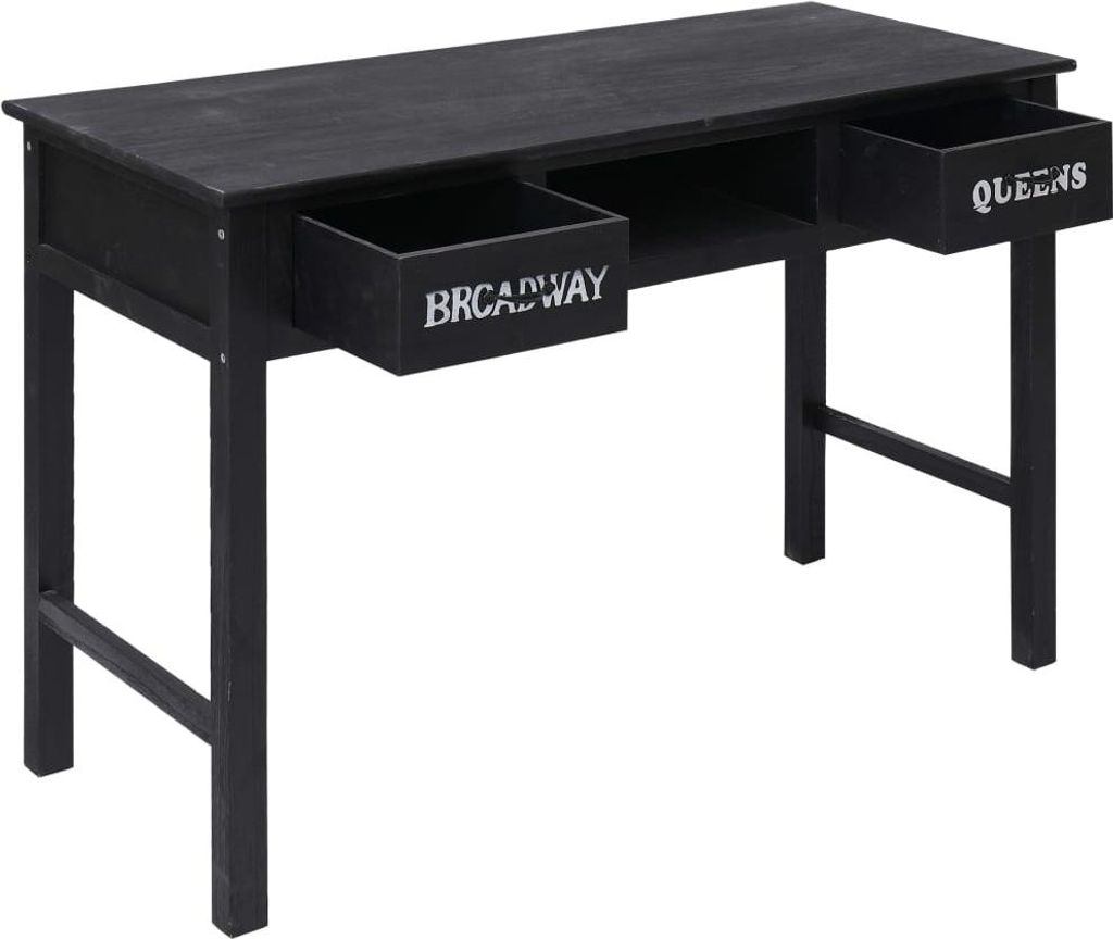 vidaXL Konsolentisch Schwarz 110 x 45 x 76 cm Holz
