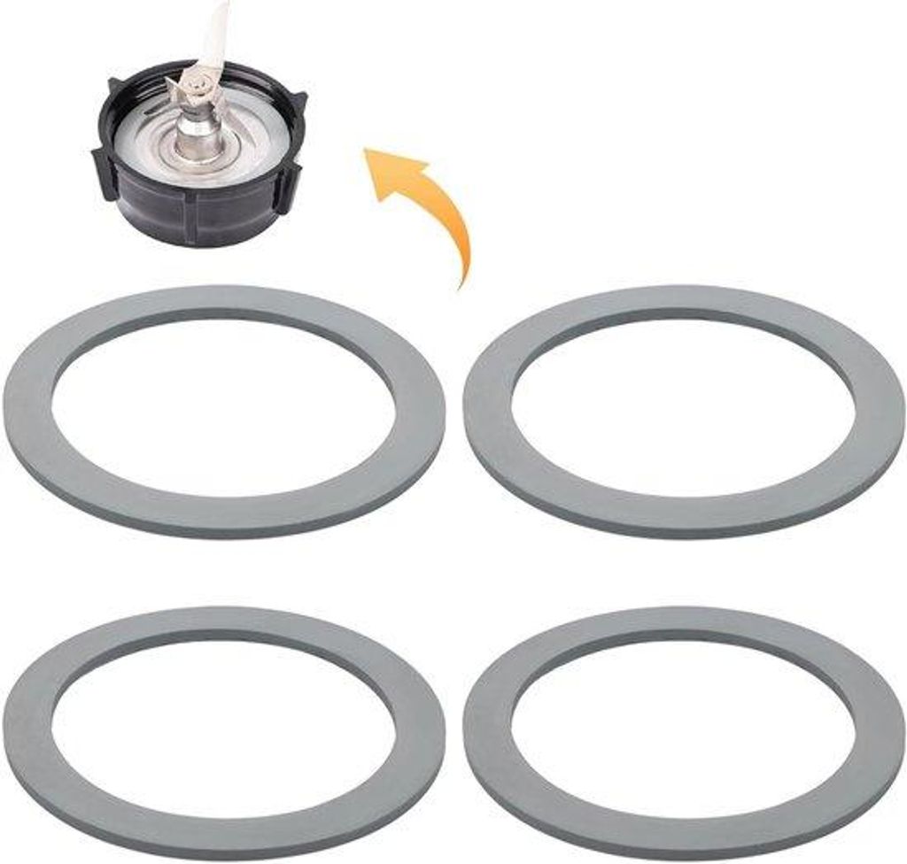 Blender-Onderdelen-Set, 4 Stuks, O-ring Rubberen Afdichting, Accessoires, Vervangende Onderdelen mit optimalem Dichtverhalten