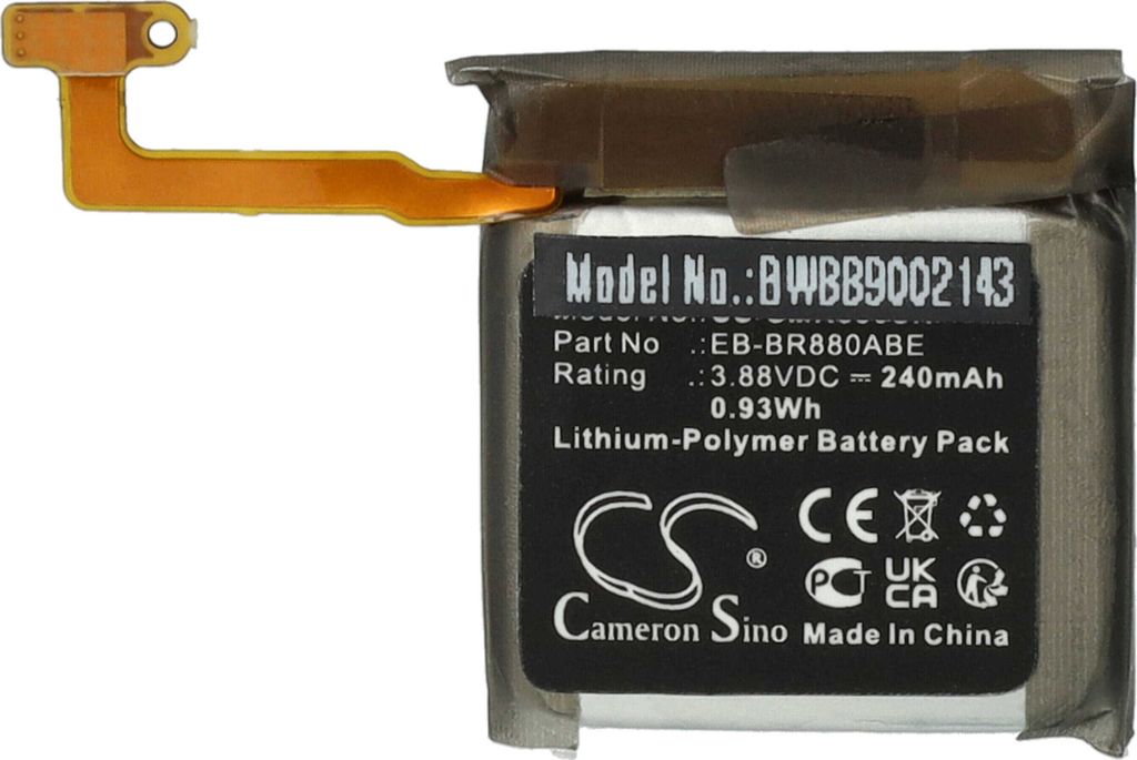 vhbw Akku kompatibel mit Samsung Galaxy Watch 4 (40mm), Watch4 Classic (42mm) Smartwatch Uhr Fitnessarmband (240 mAh, 3,88 V, Li-Polymer)