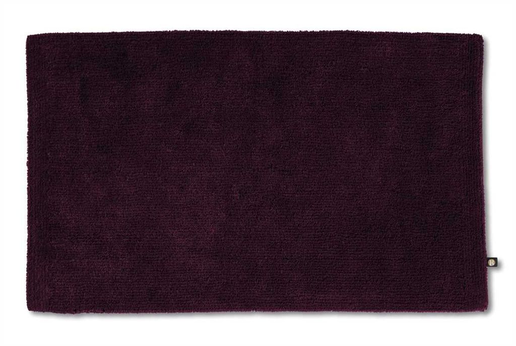 Rhomtuft Badteppich Pur eckig 60 x 100 cm Farbe berry