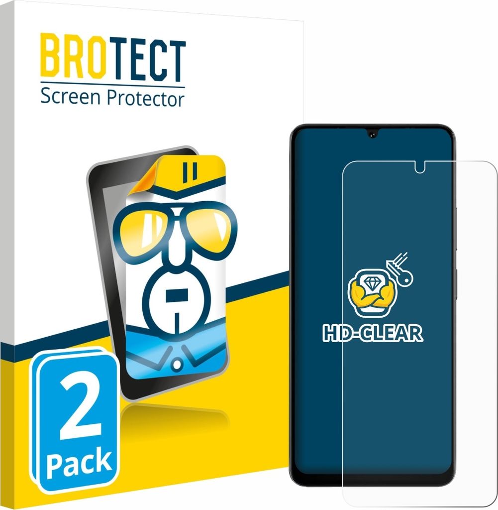 2x Für Doogee Note 59 Pro Schutzfolie BROTECT Displayschutz Display Schutz Folie Klar Transparent