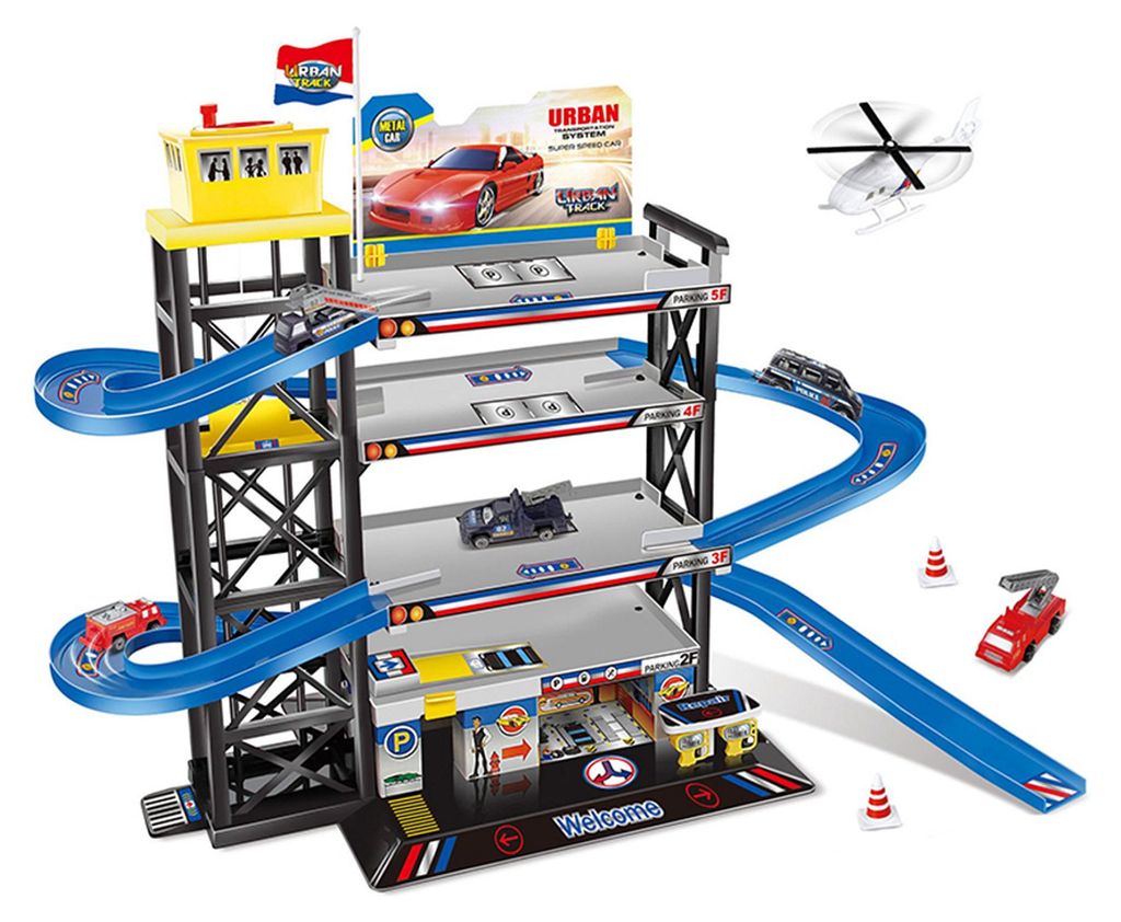 Das Parkhaus mit Heliport – Ersetzen. Pack.