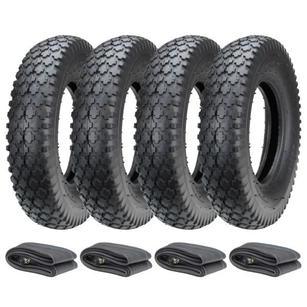 Kit de Roues pour Chariot de Jardin et Bollerwagen 4.80/4.00-8 TT