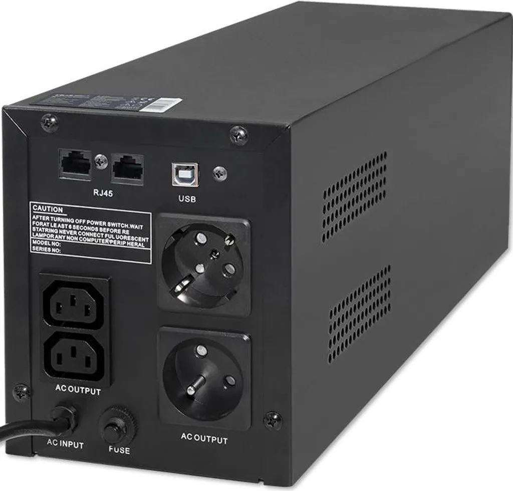 Onduleur Line-Interactive 1200W 2kVA Qoltec 53777 avec 4 Sorties Secteur