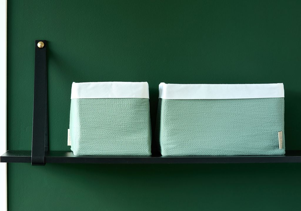 KraftKids Körbchen Doppelkrepp Grün Jade 20 x 33 x 20 cm