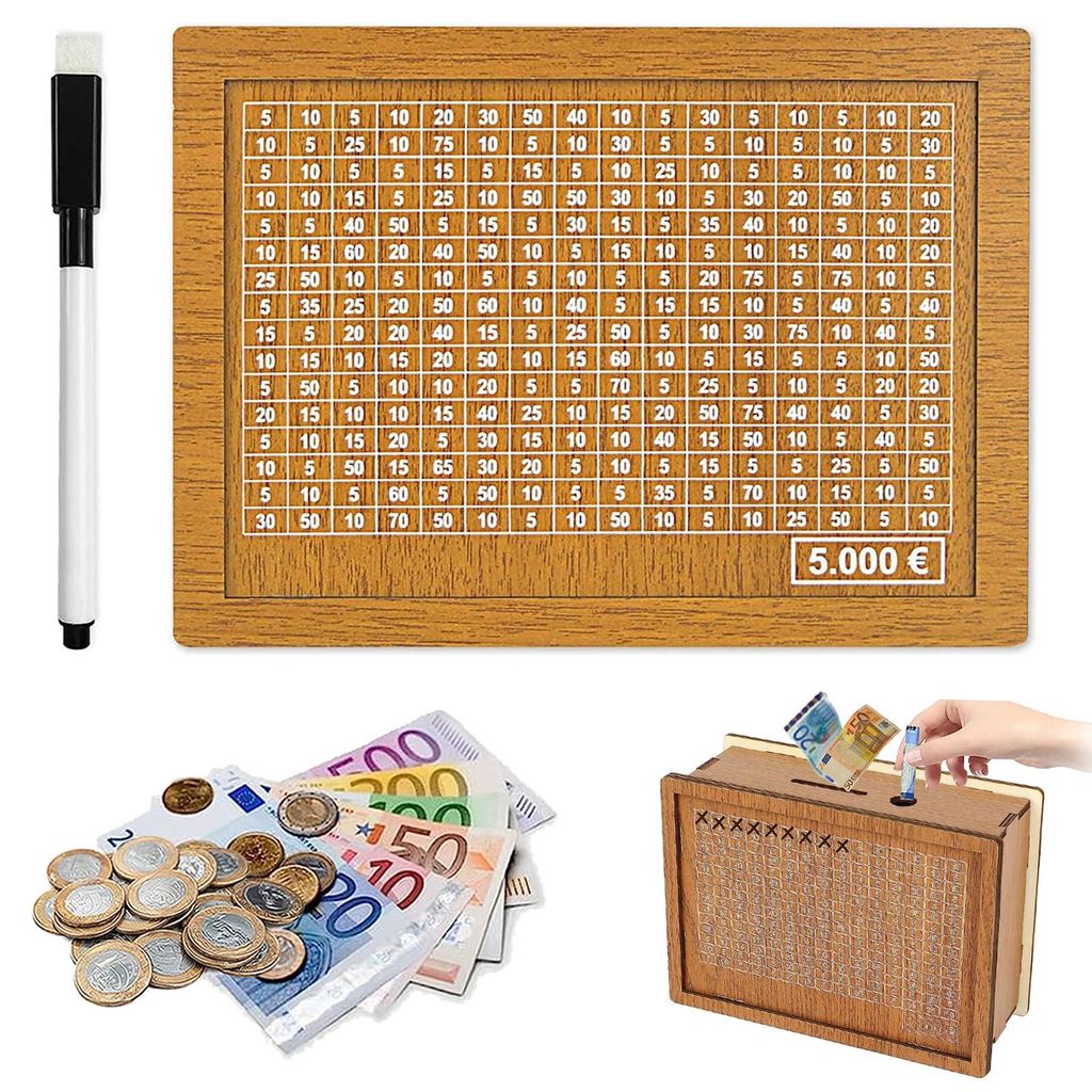 Spardose, Spardose Holz, Wiederverwendbare Spardose,Sparbox Produktbild 