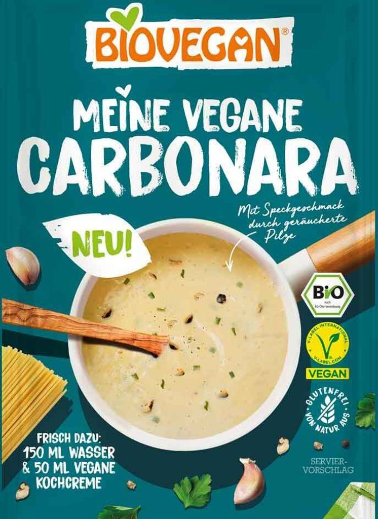 SOS VEGANE GLUTENFREIE -CARBONARA 27 g – BIOVEGAN Produktbild 