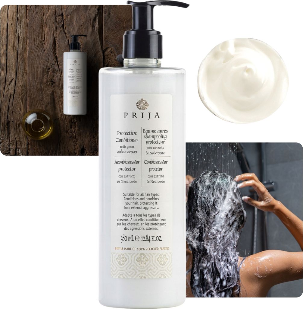 PRIJA Schützende Haarspülung, mit Nuss-Extrakt, mit Pumpe Produktbild 