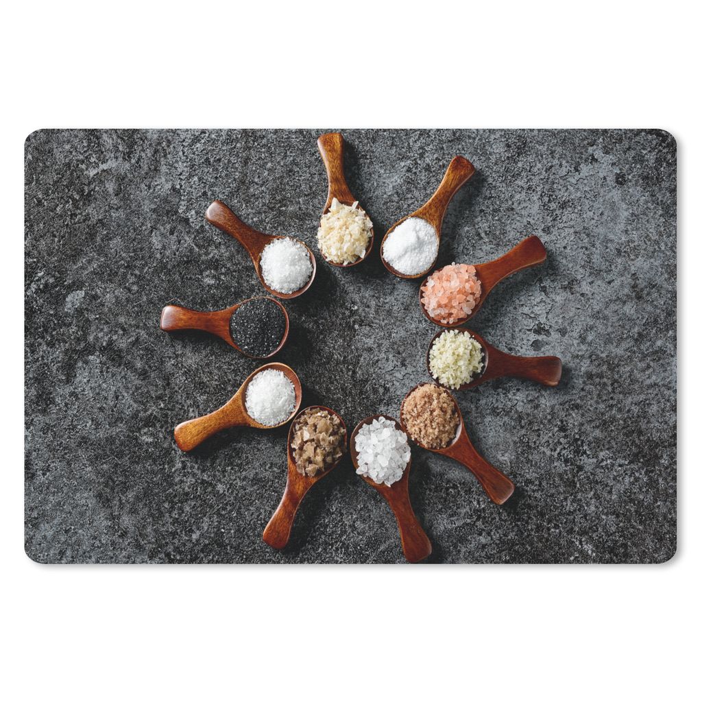 MuchoWow Mauspad Mousepad Löffel - Kräuter - Gewürze - Küche - Industrie 27x18 cm - Mousepads - Maus Mat - Pad - Mausunterlage - Büroartikel...
