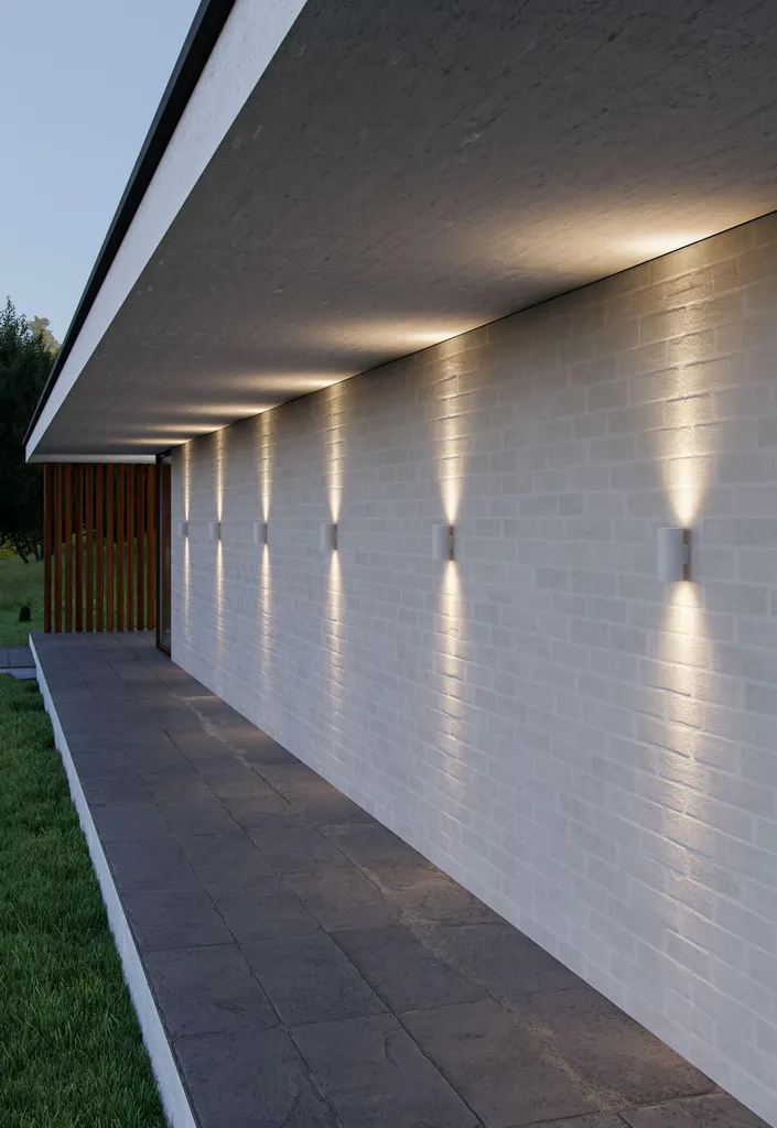 SUNSET Applique Murale LED Extérieure 16W Switch IP65 Blanc Mat R16