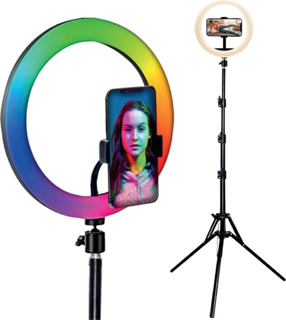 BIGBEN CONNECTED VLOGKITBTCOLORTRIPXL Trépied Vlog 1,6m avec LED Color