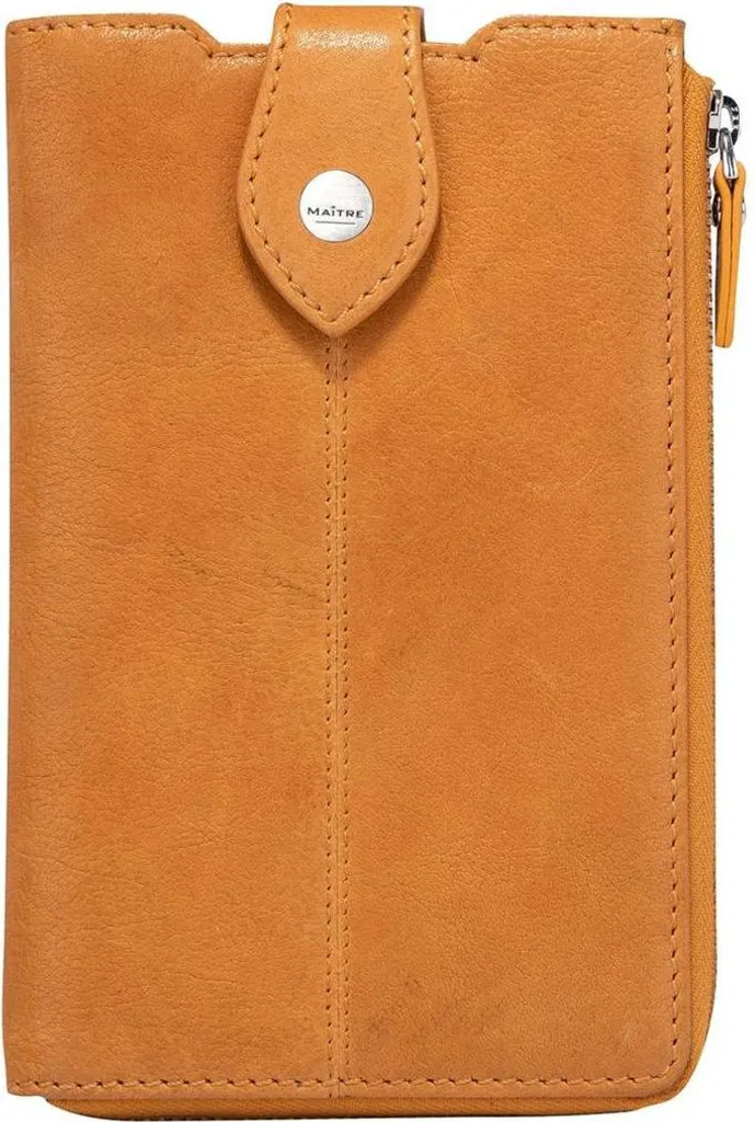Borsa Porta Cellulare Maître Pelle Lemberg Margarete Giallo Scuro RFID