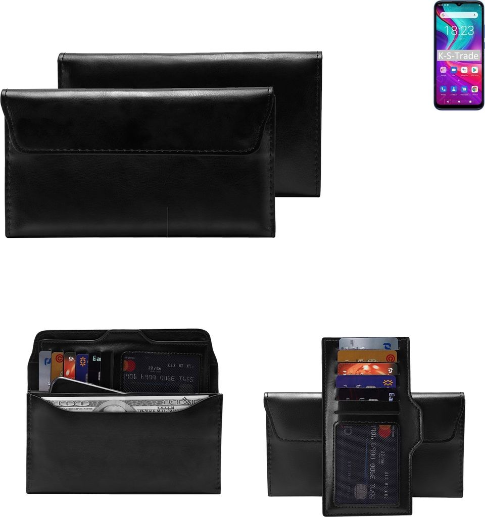 K-S-Trade Handy Hülle kompatibel mit Doogee X96 Pro Schutz Hülle Tasche Schutz Case Handytasche Kunstleder schwarz, 1x