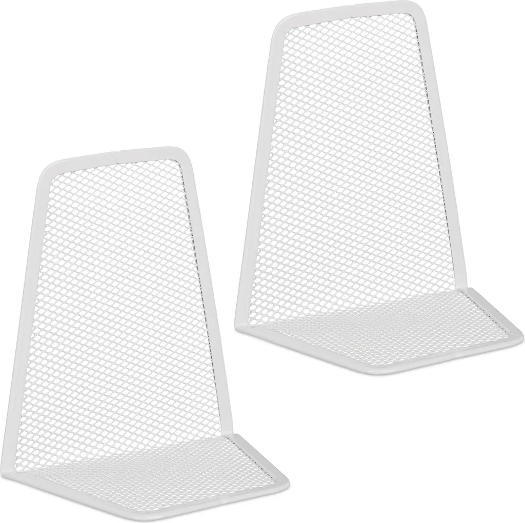 Set 2 Reggilibri da Scrivania Relaxdays | Organizzatore Ufficio Metallo