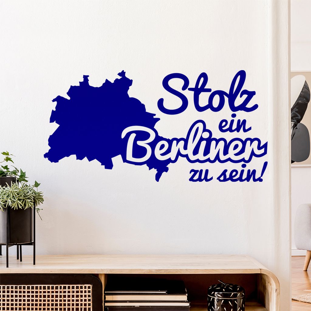 Berliner Stolz Wandtattoo Wandaufkleber Wall Sticker - Dekoration, Küche, Wohnzimmer, Schlafzimmer, Badezimmer