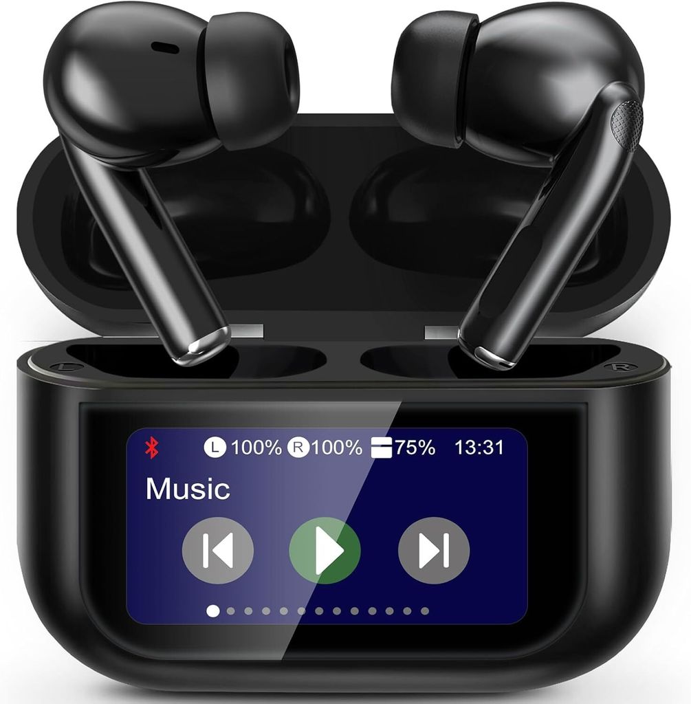 LED Full Color Touch Screen Wireless Earbuds, Kopfhörer Produktbild 