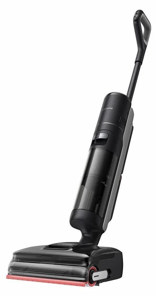 A black and gray wet and dry vacuum cleaner is shown against a white background.