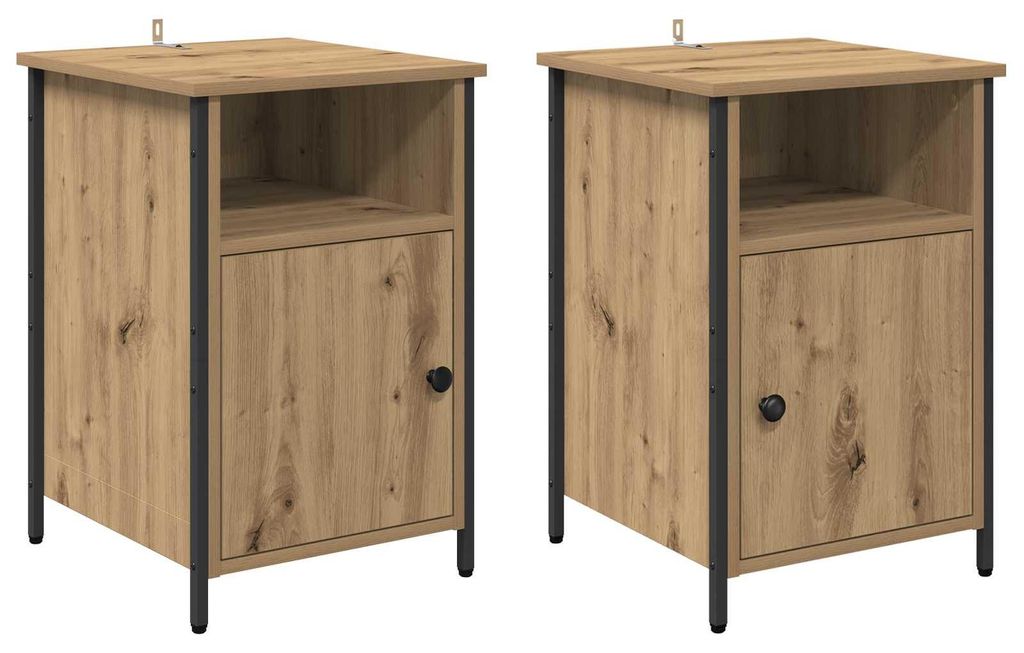 Nachttisch 2 pcs Artisan-Eiche 40 x 42 x 60 cm Holzwerkstoff