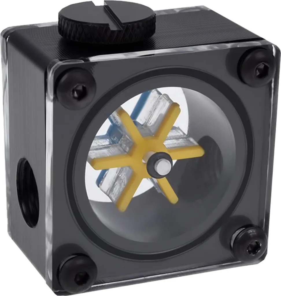 Raccord passe-cloison G1/4 carré Alphacool Aile de Glace pour boîtier