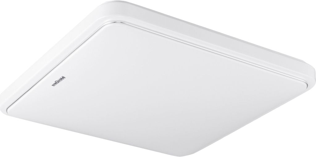 LED Deckenlampe mit Bewegungsmelder Metall 28 cm breit IP44 Weiß eckig 4000 K neutralweiß 2680 lm