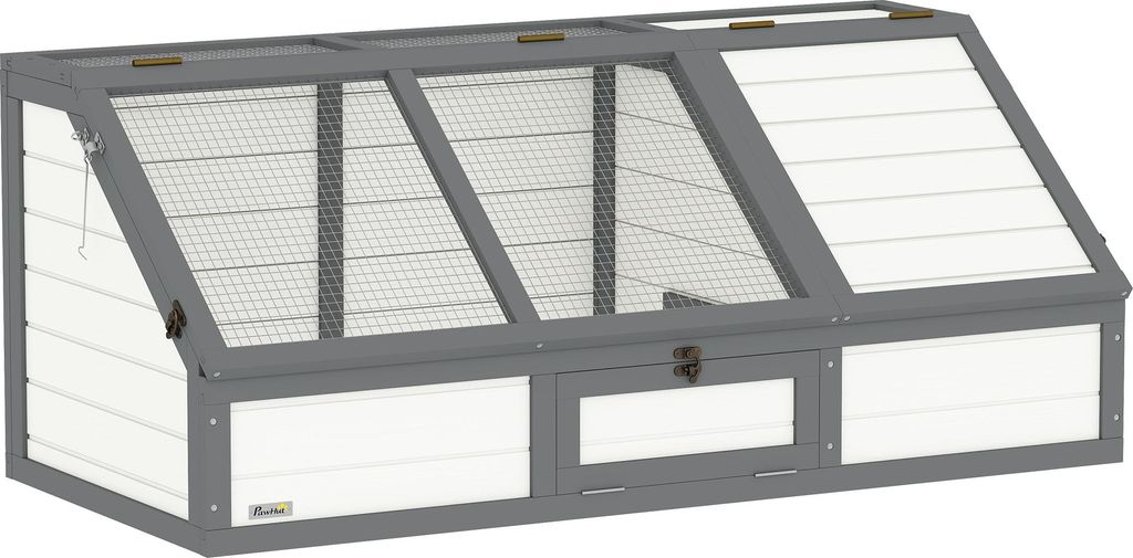 Schildkrötenbox, Outdoor Schildkrötengehege, bodenloses Design, leicht zu öffnen, Schildkrötenhaus, Weiß