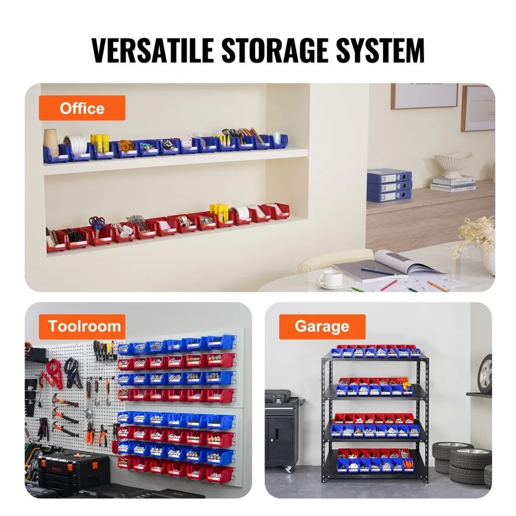 Bac de stockage à bec plastique lot de 24 bacs gerbables robustes - 6
