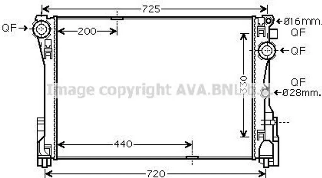 Radiateur PRASCO MSA2575 en aluminium pour Mercedes Classe E W212 et CLS