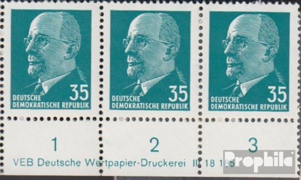 Briefmarken DDR 1971 Mi 1689DV mit Druckvermerk (kompl.Ausg.) postfrisch Ulbricht