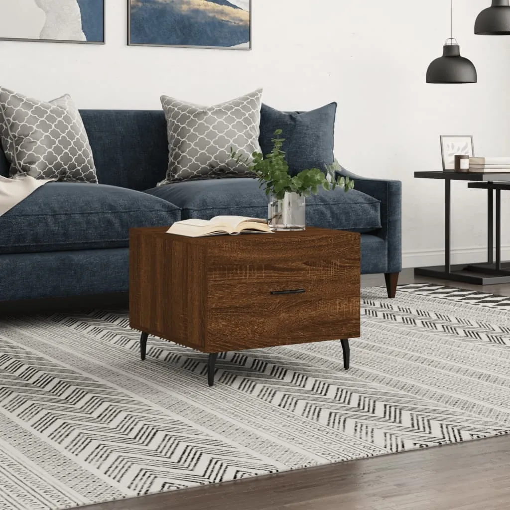 Maison Exclusive - Tavolino marrone effetto rovere 50x50x40 cm Materiale ligneo