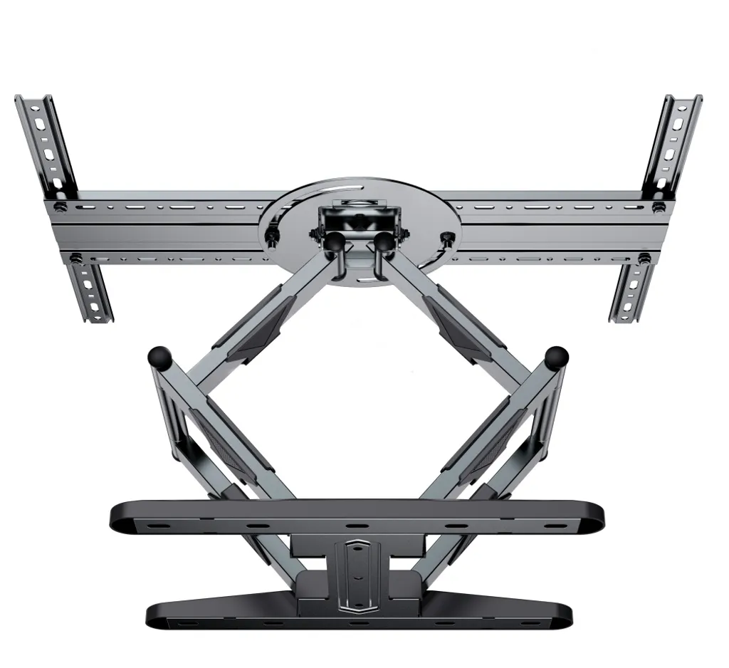 Support TV Mural Orientable pour Grand Écran LCD LED de 101 à 203 cm Noir