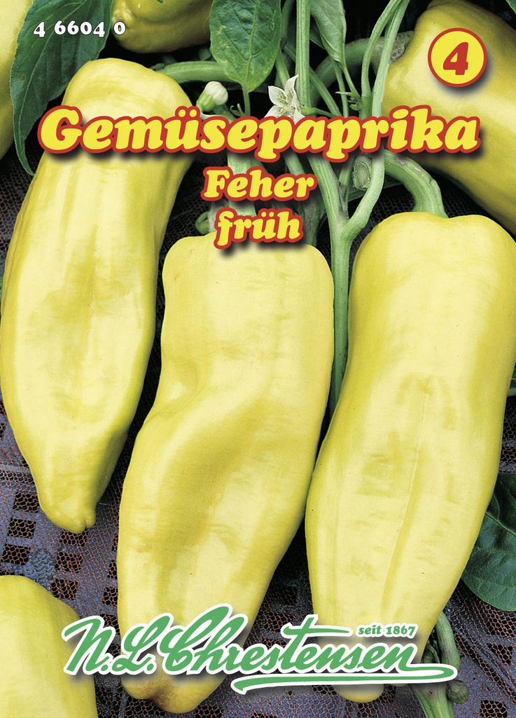 Gemüsepaprika Feher | Paprikasamen von N.L. Chrestensen
