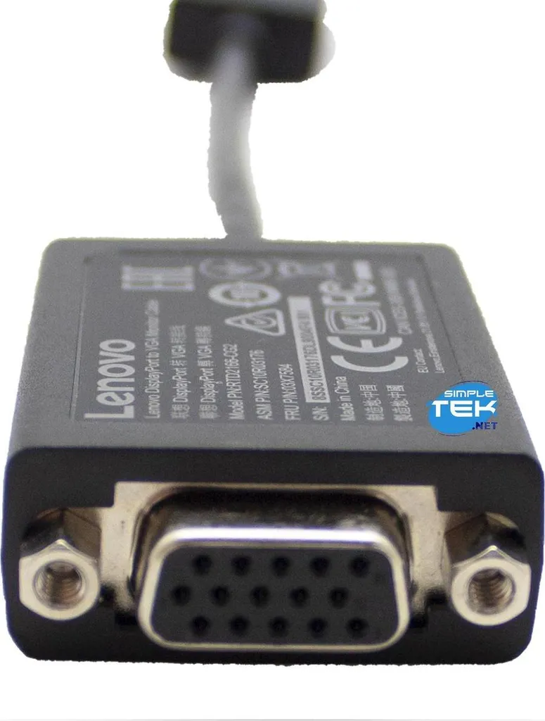 Adaptateur DP vers VGA pour Second Écran - Extension Bureau PC Lenovo - 6