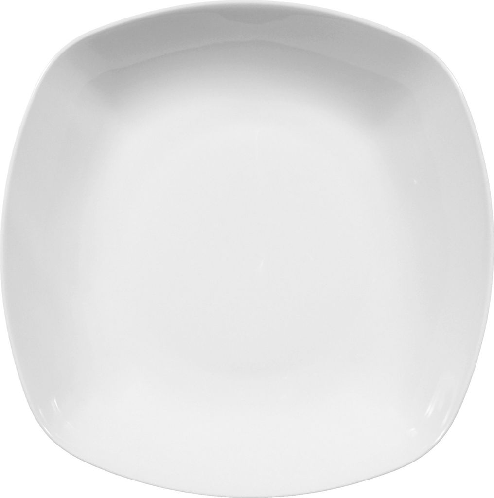 6 x Suppenteller eckig 21 cm - Seltmann Weiden Lido weiß uni 3