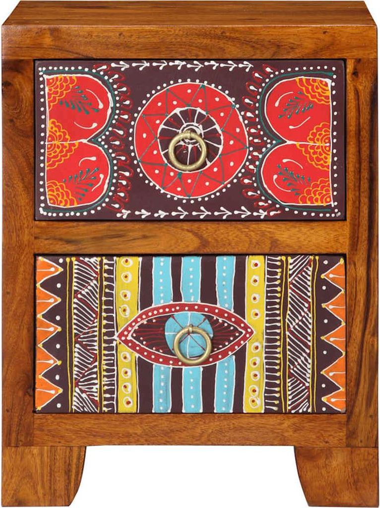 vidaXL Nachttisch 35x35x45 cm Massivholz Akazie Produktbild 