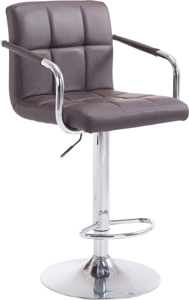 Barhocker HLO-CP35 V2 chrom braun