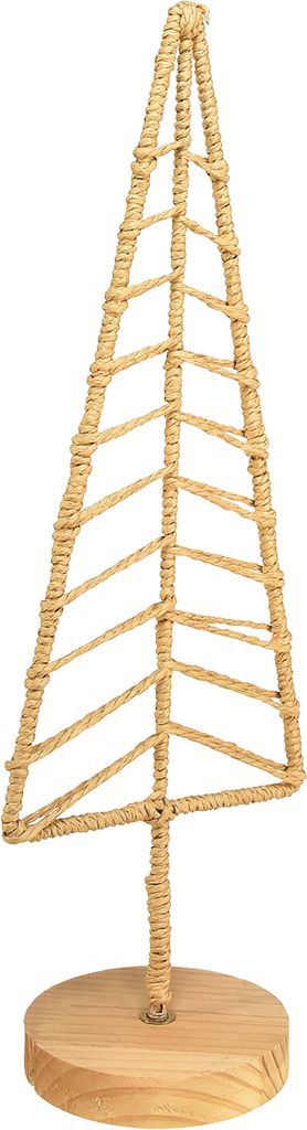 Tannenbaum Deko Aufsteller Metall Holz Natur H39cm 2St Rustikale Weihnachtsdeko Tisch Fensterbank Regal, 2 Stück