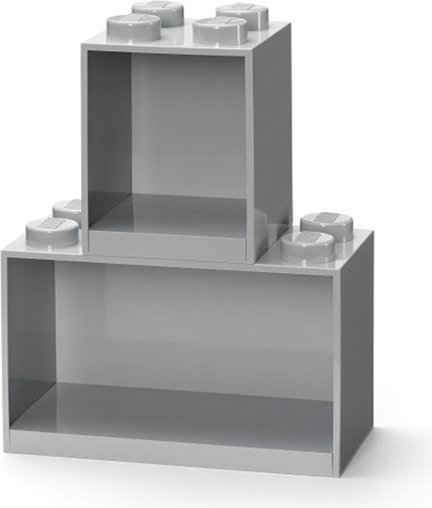 LEGO® Brick Hängeregale, 2er Set - grau Produktbild 