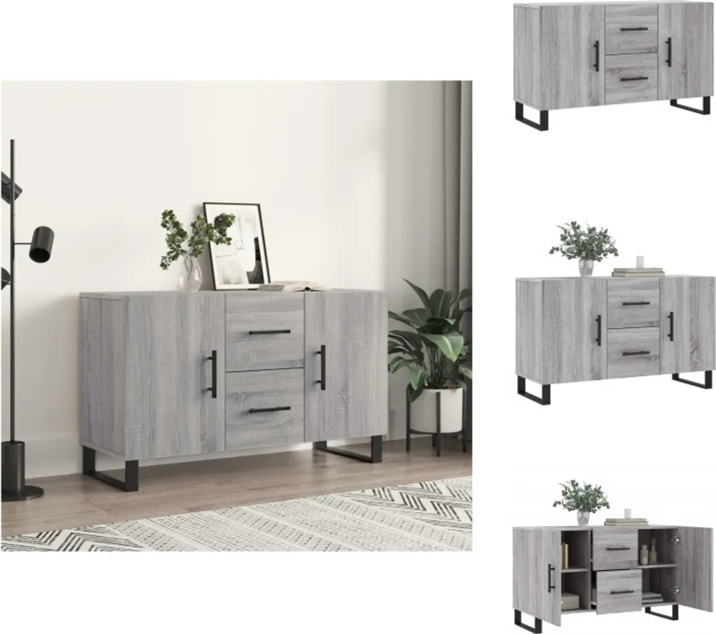 Credenza 100x36x60 cm vidaXL Grigio Sonoma - Ordine Perfetto in Casa