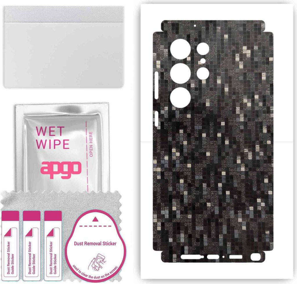 apgo Rückseite + Seiten Schutzfolie, Skin, kompatibel mit Samsung Galaxy S23 Ultra, Hinten Displayschutzfolie aus Vinylfolie, kratzfest, einfache ...